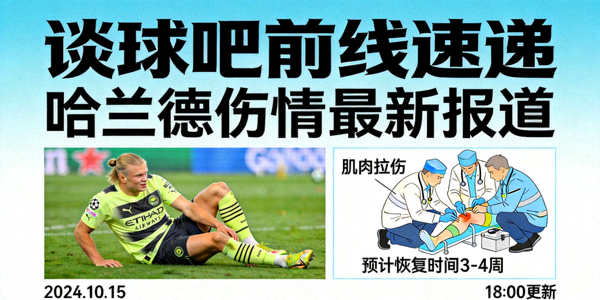 谈球吧前线速递栏目关于哈兰德伤情的最新报道